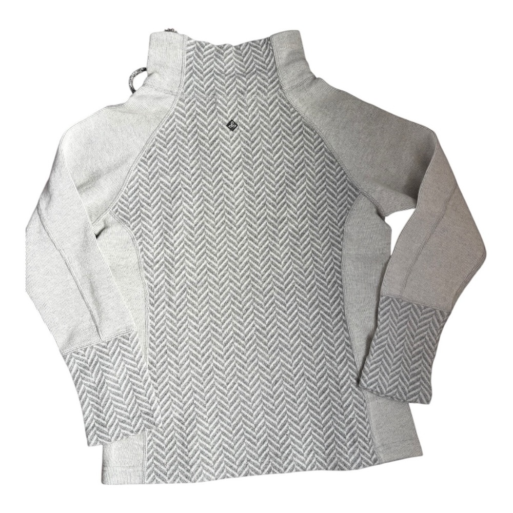 Prana The Lucia Wool Women's Natural Cream Sweater Button Accents Size M - Picture 5 of 12